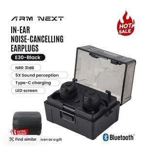 ARM NEXT E30 In-Ear Noise-Cancelling Earplugs - Black